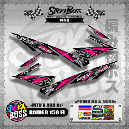 RAIDER 150 Fi DECALS ( MTV X AUN 01 )【WITH FREEBIES】