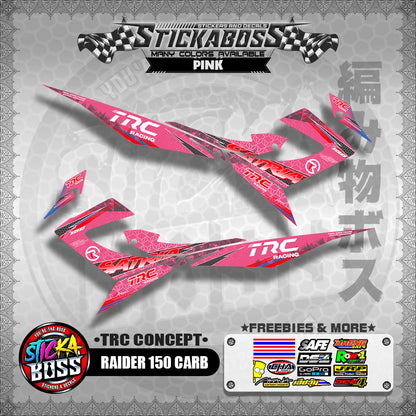 RAIDER 150 CARB STICKER DECALS ( TRC CONCEPT SATRIA )【WITH FREEBIES】