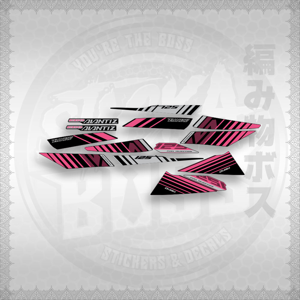 STICKER DECALS for MIO SOUL i125 (MSIEGAVBACU) By STICKABOSS (SOFIE LAMINATED WATERPROOF)