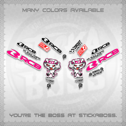 AEROX V2 FOR WHITE DECALS (2026 RACE ZOMBIE DESIGN) STICKER DECALS By STICKABOSS