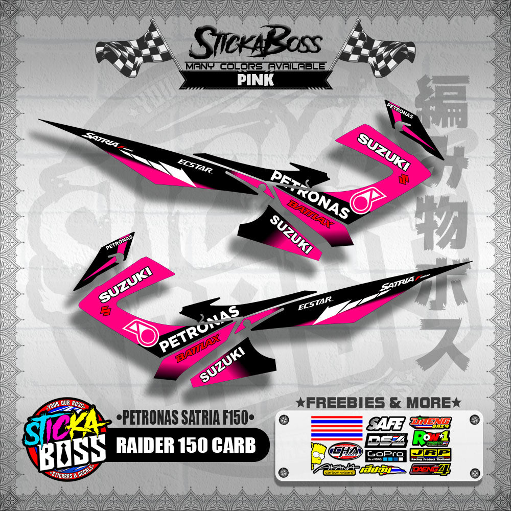 RAIDER 150 CARB DECALS ( PETRONAS SATRIA F150 )【WITH FREEBIES】