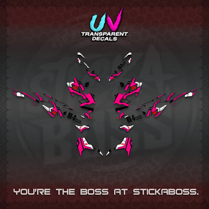CLICK V3 VARIO UV TRANSPARENT DECALS (UNICORN GUNDAM DESIGN) STICKER DECALS By STICKABOSS