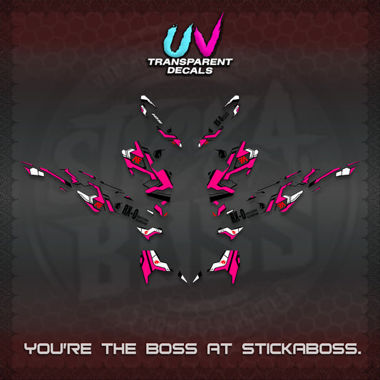 CLICK V3 VARIO UV TRANSPARENT DECALS (UNICORN GUNDAM DESIGN) STICKER DECALS By STICKABOSS