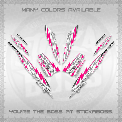 AEROX V2 INDO FOR WHITE DECALS (2026 STAR 0001 MOTIF) STICKER KITS By STICKABOSS