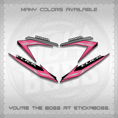 CLICK 125 V3 STOCK DECALS (NEW 2023 DESIGN)STICKER DECALS By STICKABOSS
