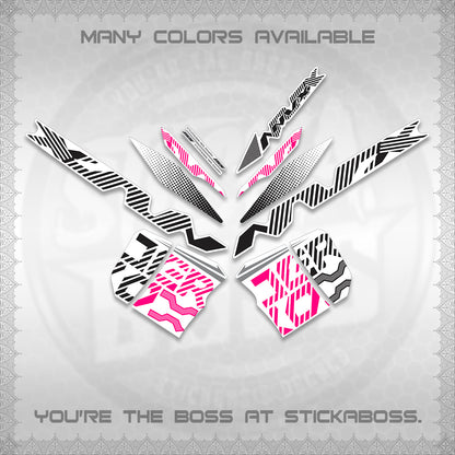 AEROX V2 NVX FOR WHITE DECALS (2024 NEW 001 DESIGN) STICKER DECALS By STICKABOSS