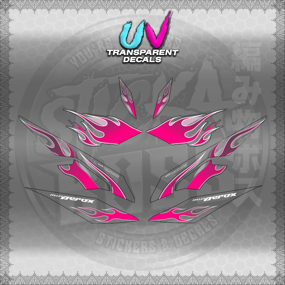 【PREMIUM UV PRINT】TRANSPARENT AEROX V3 ALPHA TURBO (AV3LEFIMO) 【WITH FREEBIES】