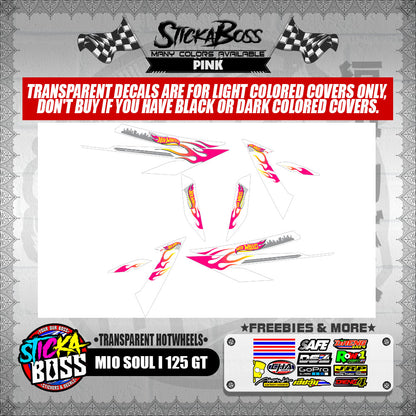MIO SOUL I 125 GT DECALS ( TRANSPARENT HOTWHEELS )【WITH FREEBIES】