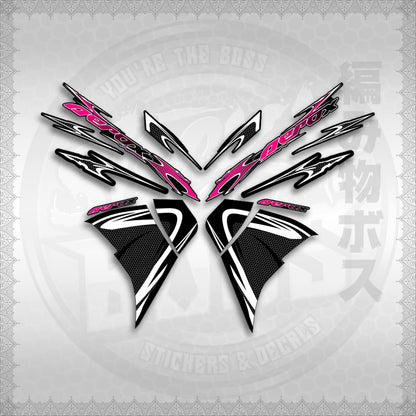 STICKER DECALS for AEROX 155 V2 (AV225LENEMOHO) By STICKABOSS (SOFIE LAMINATED WATERPROOF)