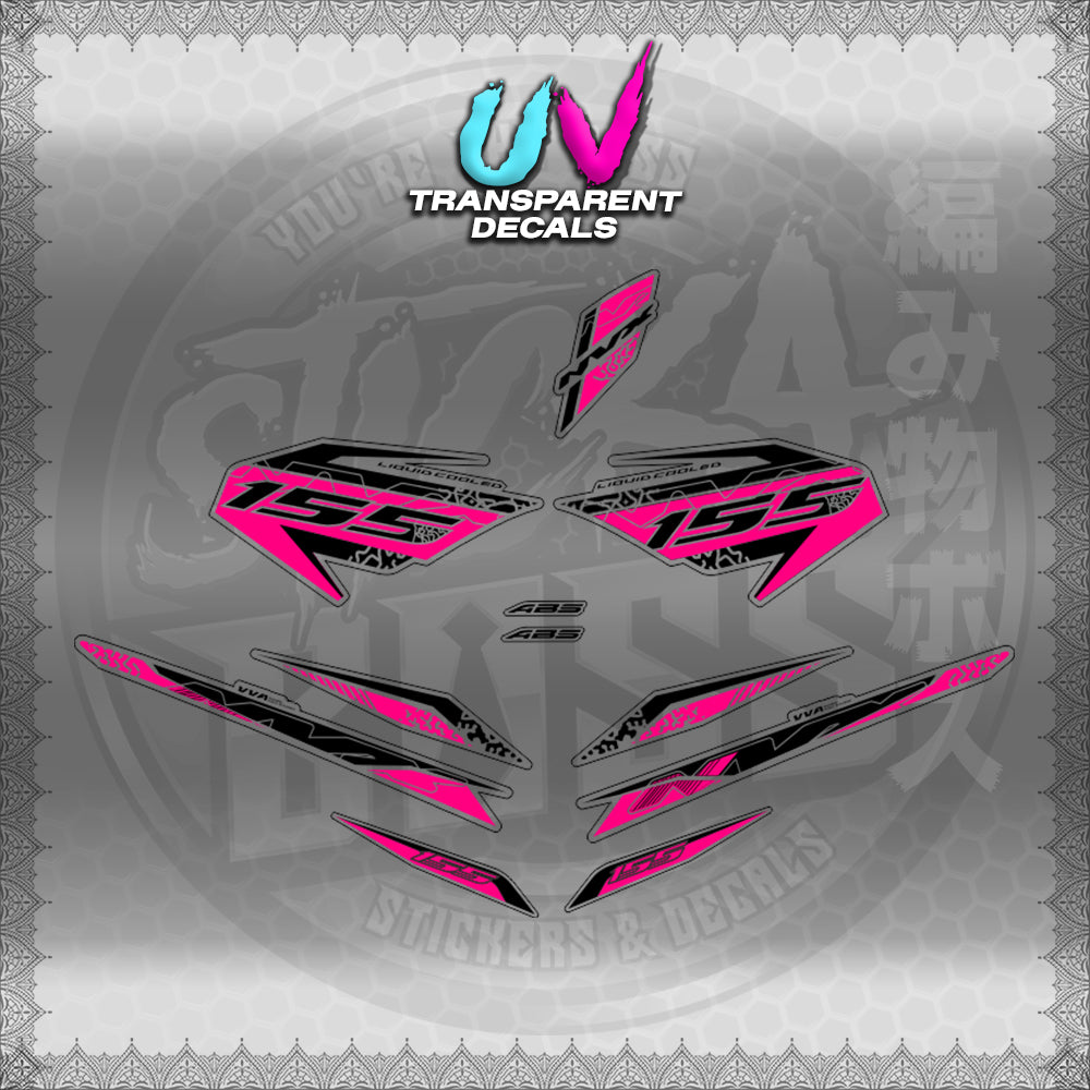 【PREMIUM UV PRINT】TRANSPARENT AEROX V3 ALPHA TURBO INDO (AV312TEDE)【WITH FREEBIES】