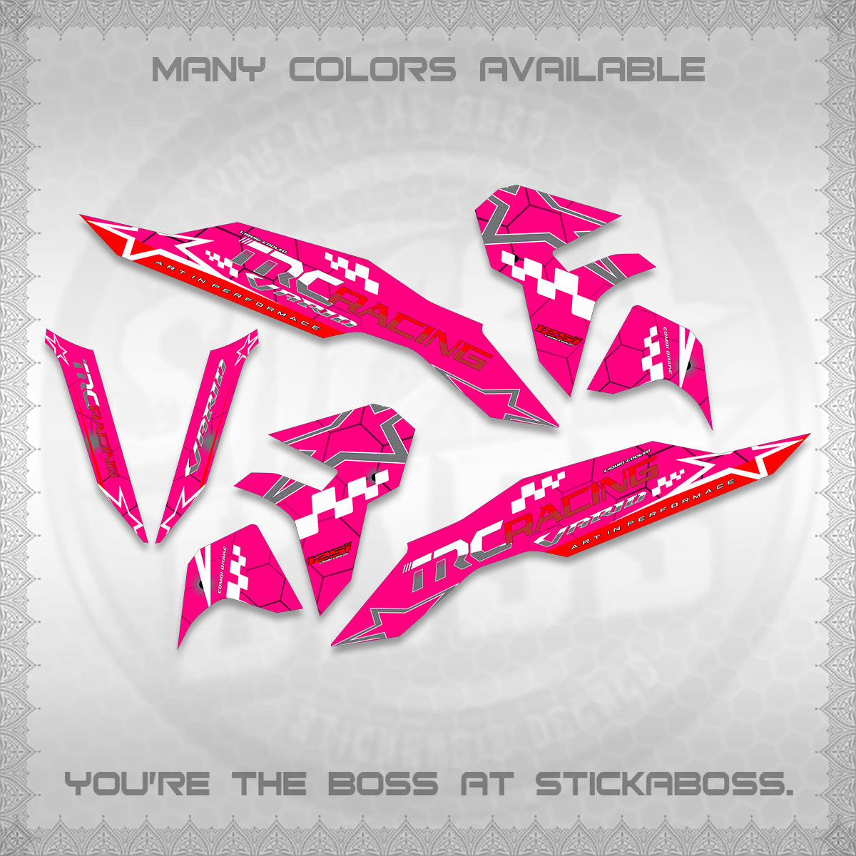 CLICK V3 DECALS (2026 TRC RACING DESIGN)STICKER DECALS By STICKABOSS