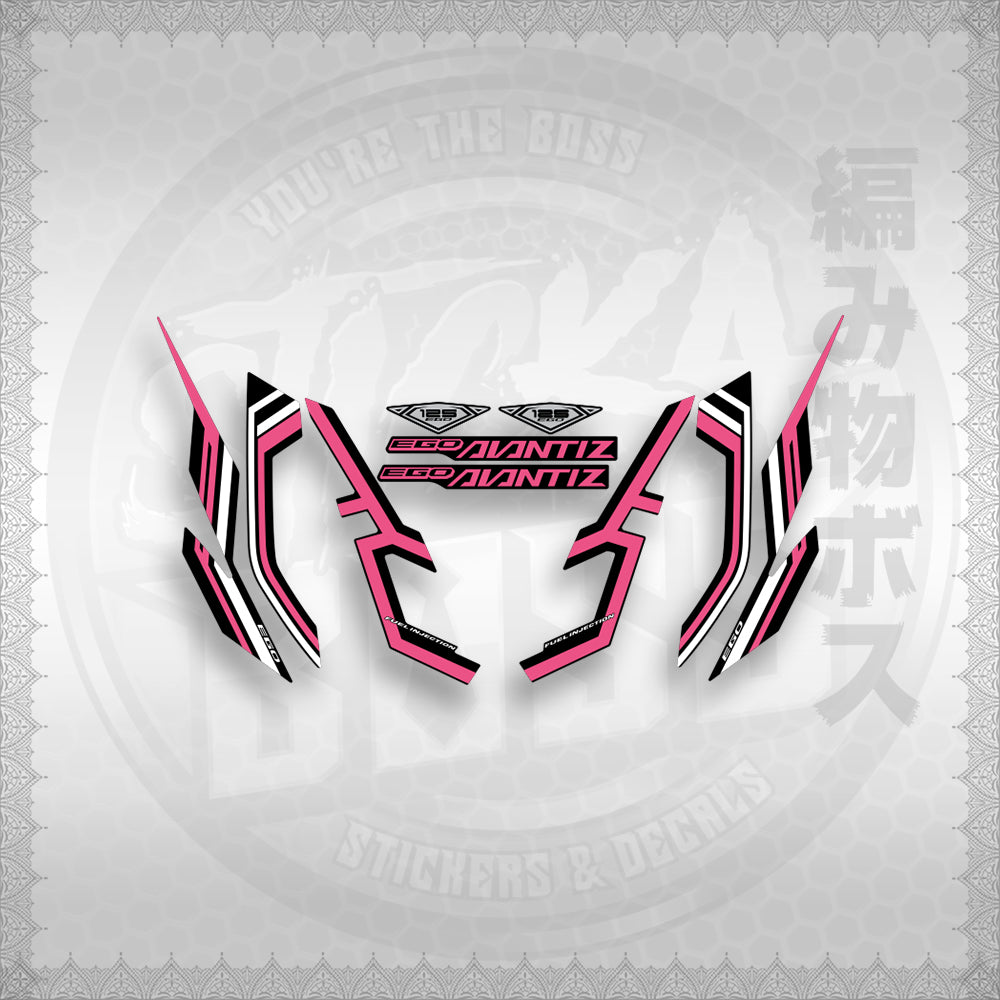 STICKER DECALS for MIO SOUL i125 (MSIEGAVCUDE17) By STICKABOSS (SOFIE LAMINATED WATERPROOF)