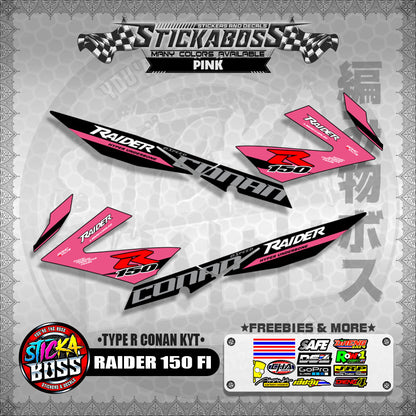 RAIDER 150 FI DECALS ( TYPE R CONAN KYT ) 【WITH FREEBIES】