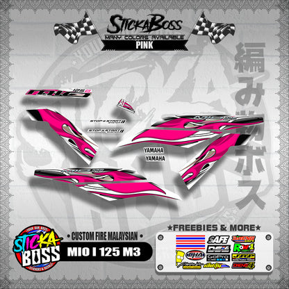 MIO I 125 M3 DECALS ( CUSTOM FIRE MALAYSIAN )【WITH FREEBIES】