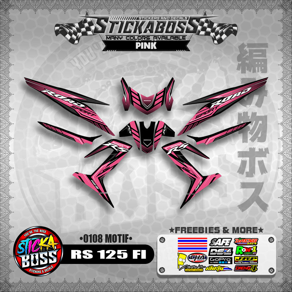 RS 125 FI DECALS ( 0108 MOTIF )【WITH FREEBIES】