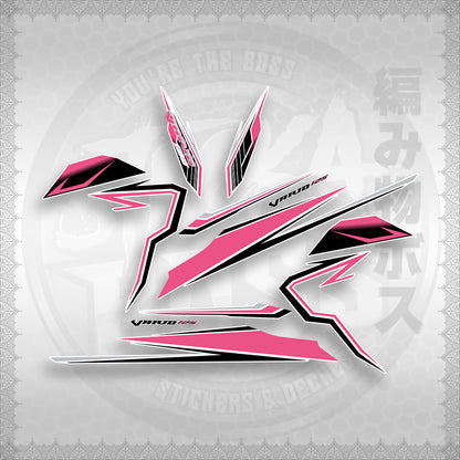 STICKER DECALS for CLICK 125 V3 (CV3VAVRDEFOWH) By STICKABOSS (SOFIE LAMINATED WATERPROOF)