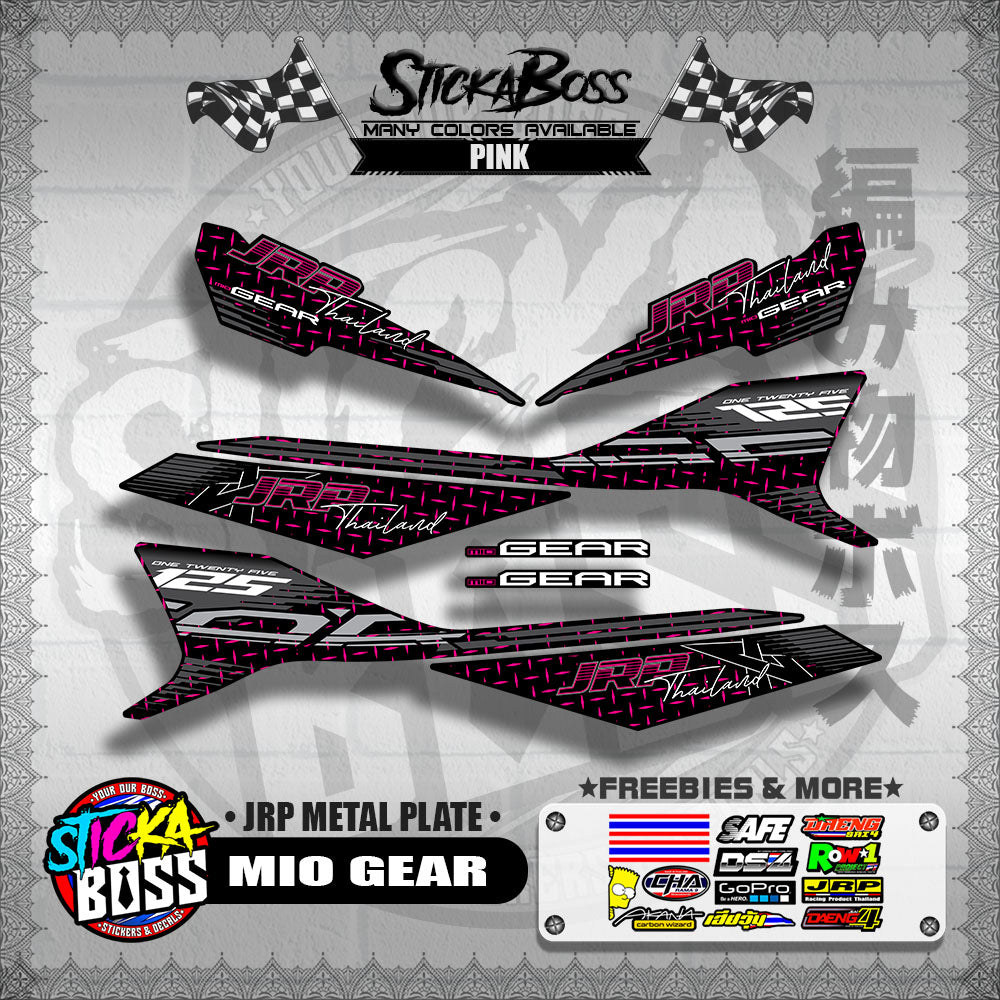 MIO GEAR DECALS ( JRP METAL PLATE )【WITH FREEBIES】