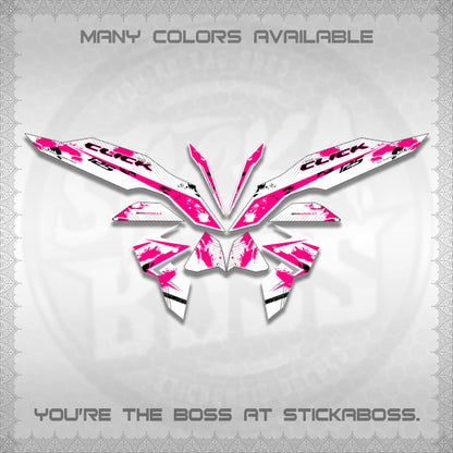 CLICK V3 MALAY FOR WHITE DECALS (HITAM STRIPING 03 MOTIF)STICKER DECALS By STICKABOSS