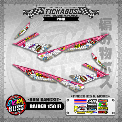 RAIDER 150 FI INDO DECALS ( BOM RANGSIT )【WITH FREEBIES】