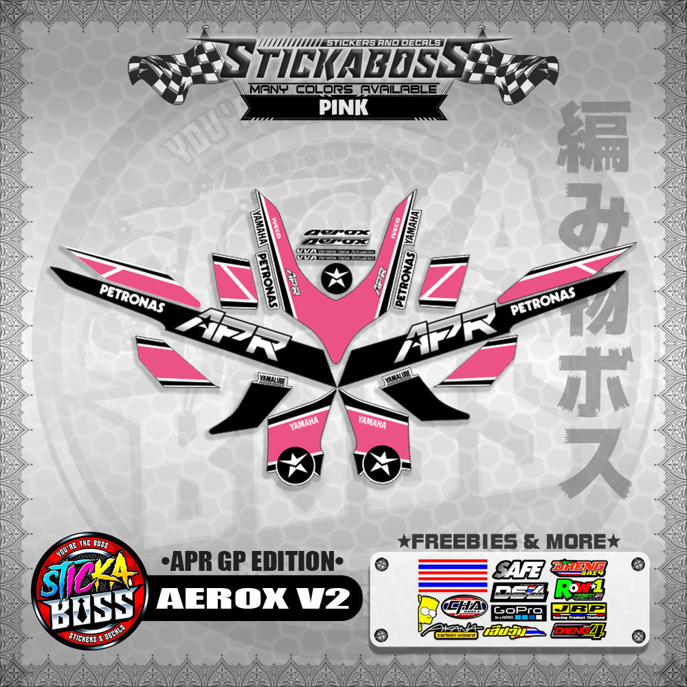 AEROX V2 STICKER DECALS ( APR GP EDITION )【WITH FREEBIES】