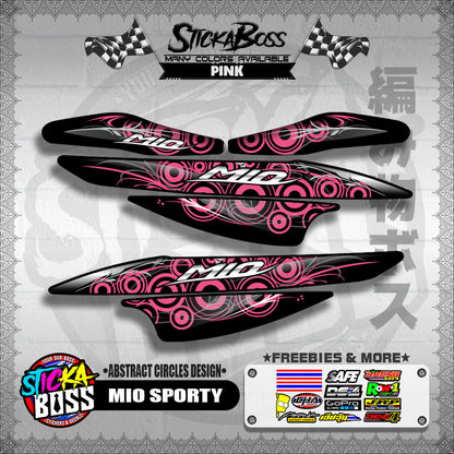 MIO SPORTY DECALS ( ABSTRACT CIRCLES DESIGN )【WITH FREEBIES】