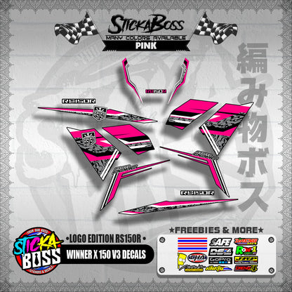 WINNER X 150 V3 DECALS ( LOGO EDITION RS150R )【WITH FREEBIES】