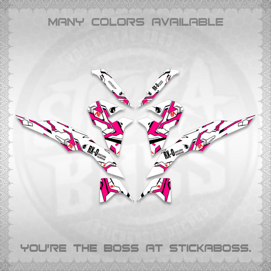 CLICK V3 VARIO FOR WHITE DECALS (UNICORN GUNDAM DESIGN) STICKER DECALS By STICKABOSS