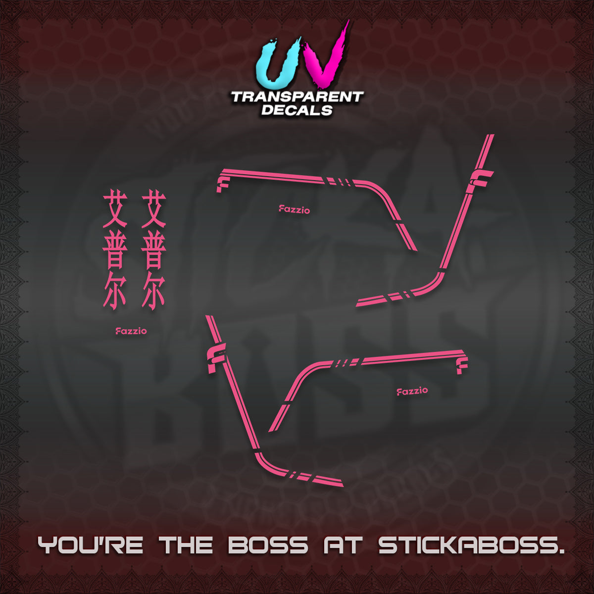FAZZIO UV TRANSPARENT DECALS (2026 JAPAN LINES) STICKER KITS BY STICKABOSS