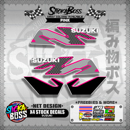 X4 STOCK DECALS ( NET DESIGN )【WITH FREEBIES】