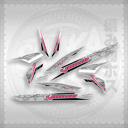 STICKER DECALS for CLICK 125 V3 (CV3VASTTEDEFOWH) By STICKABOSS (SOFIE LAMINATED WATERPROOF)