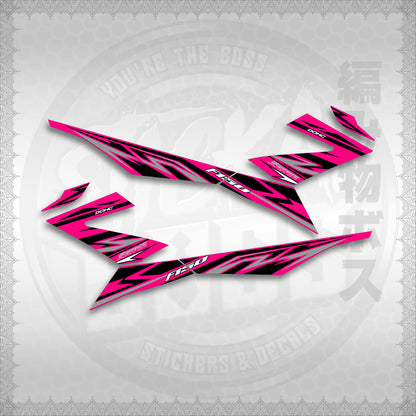 STICKER DECALS for RAIDER 150 Fi (RFINESASHED20) By STICKABOSS (SOFIE LAMINATED WATERPROOF)