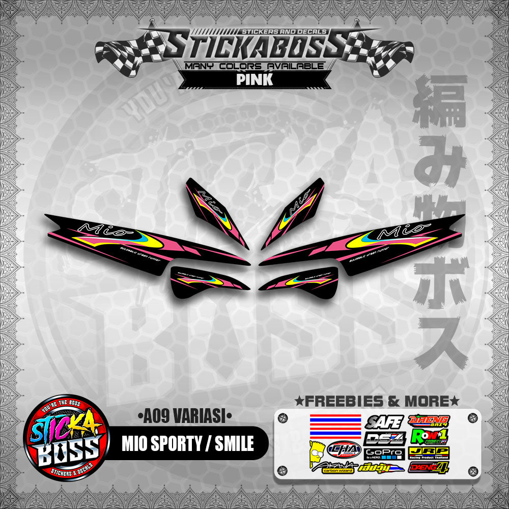 MIO SPORTY  SMILE INDO STICKER DECALS ( A9 VARIASI )【WITH FREEBIES】