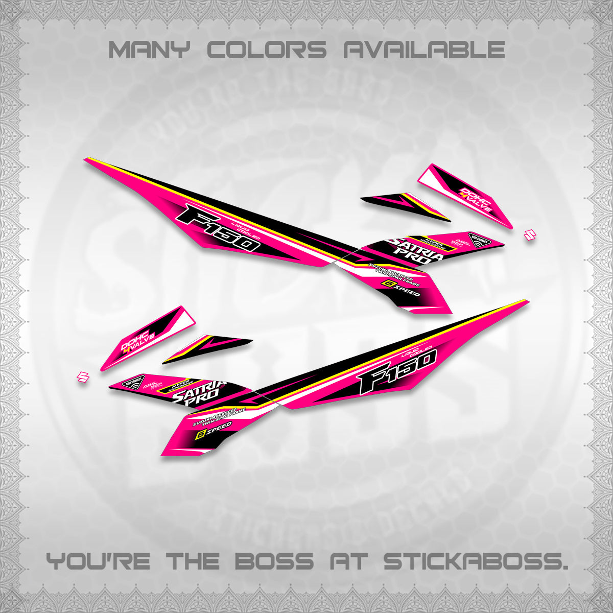 RAIDER 150 PRO SATRIA DECALS (NTN N07 DESIGN) STICKER DECALS BY STICKABOSS