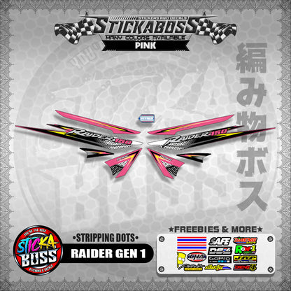 RAIDER GEN 1 STICKER DECAL ( STRIPPING DOTS)【WITH FREEBIES】
