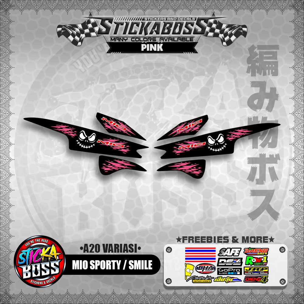 MIO SPORTY / SMILE INDO STICKER DECALS (  A20 VARIASI )【WITH FREEBIES】