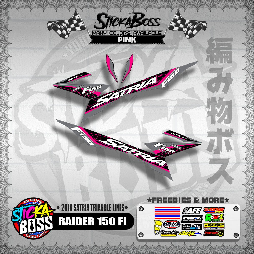 RAIDER 150 FI DECALS ( 2016 SATRIA TRIANGLE LINES )【WITH FREEBIES】