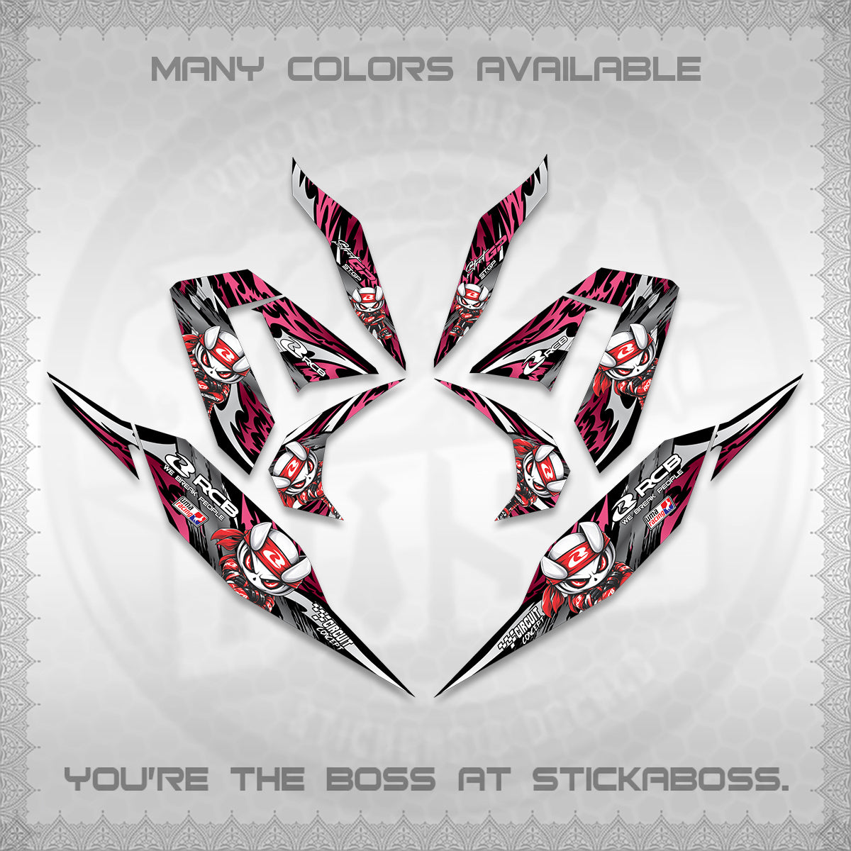 CLICK 125 V4 DECALS (2026 NEW RCB 2.0 DESIGN) STICKER KITS BY STICKABOSS