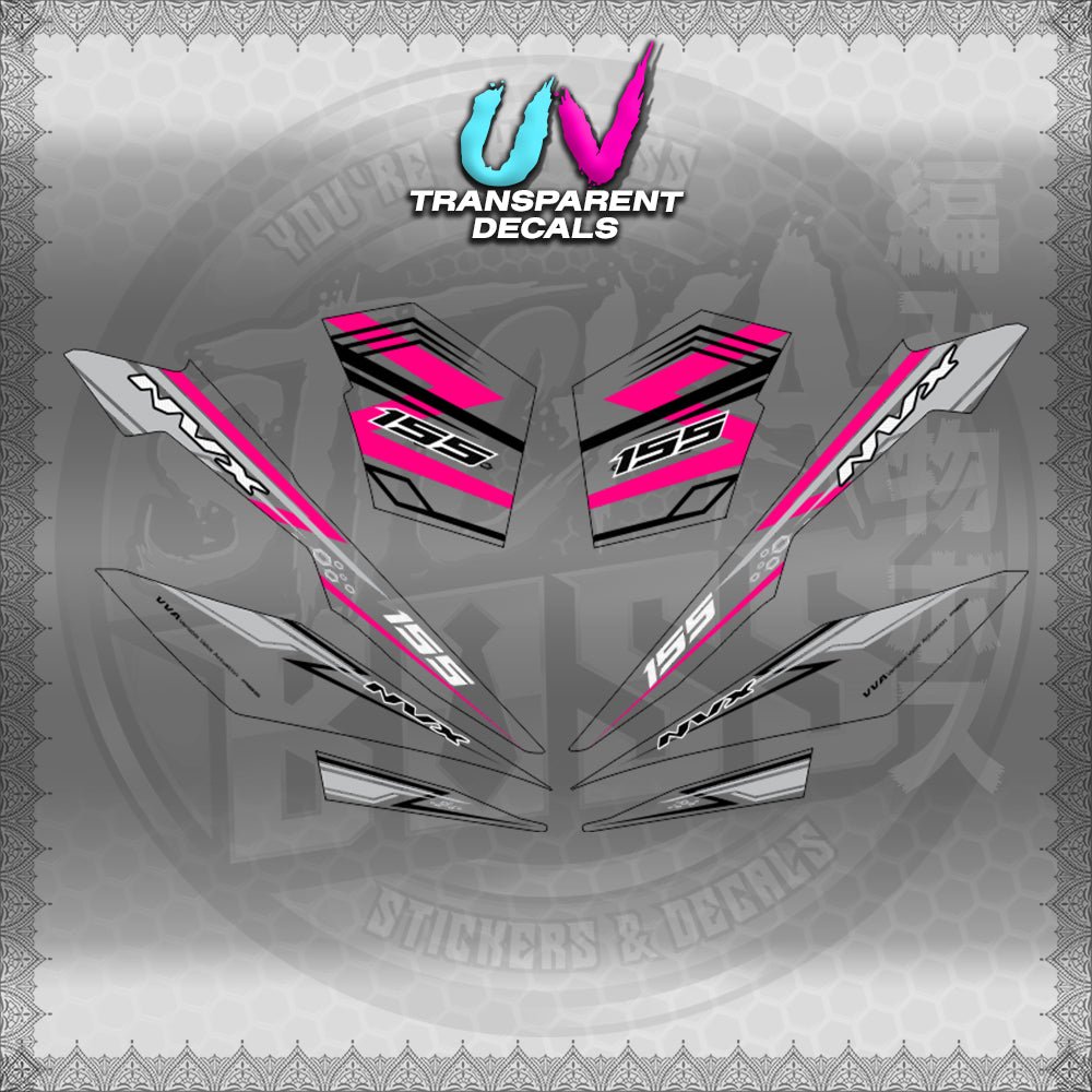 【PREMIUM UV PRINT】TRANSPARENT AEROX V3 ALPHA TURBO INDO (AV3NVRAST) 【WITH FREEBIES】