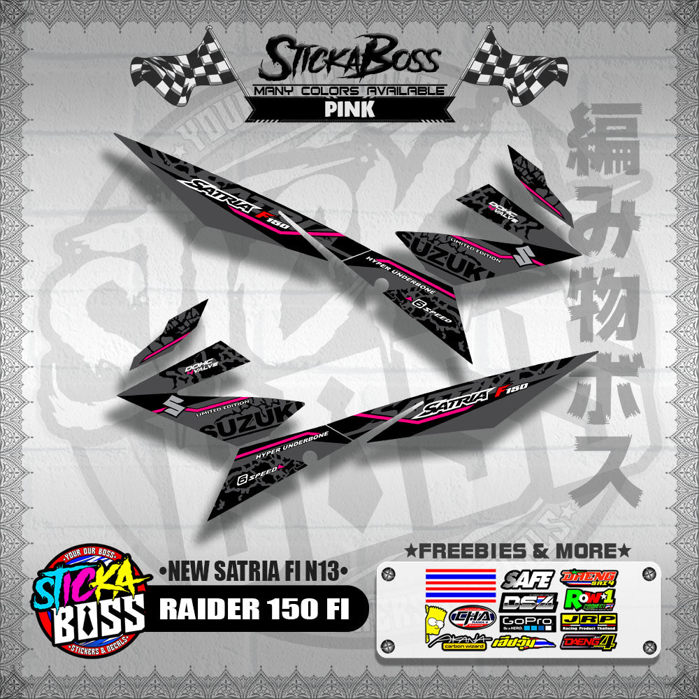 RAIDER 150 FI DECALS ( NEW SATRIA FI N13 )【WITH FREEBIES】