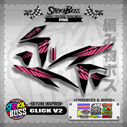 CLICK V2 DECALS ( SKYLINE INSPIRED )【WITH FREEBIES】