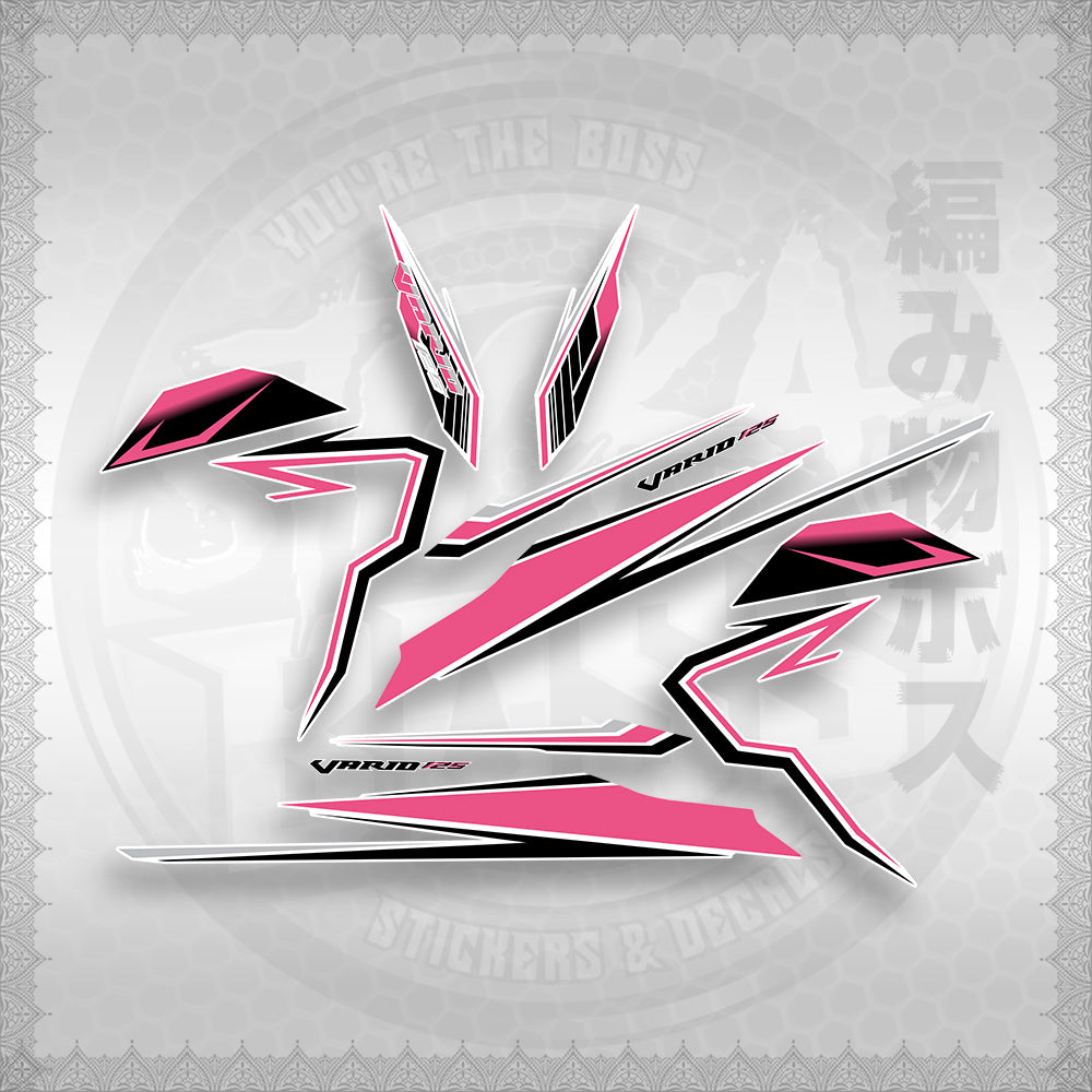 STICKER DECALS for CLICK 125 V3 (CV3VAVRDEFOWH) By STICKABOSS (SOFIE LAMINATED WATERPROOF)