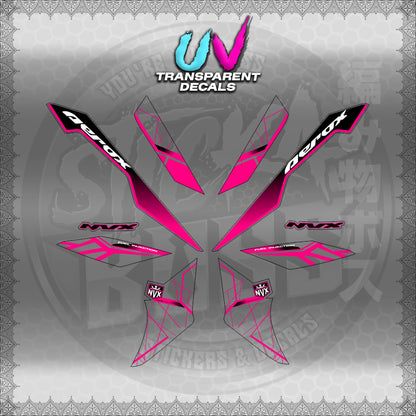 【PREMIUM UV PRINT】TRANSPARENT AEROX V3 ALPHA TURBO INDO-MALAYSIAN (AV3MAMABO)【WITH FREEBIES】