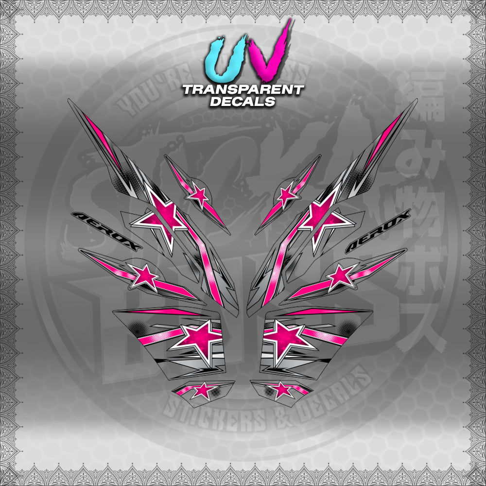 【PREMIUM UV PRINT】TRANSPARENT AEROX V3 ALPHA TURBO INDO (AV3LESTSE)【WITH FREEBIES】