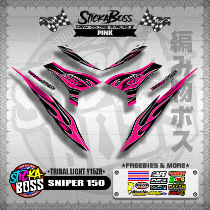 SNIPER 150 DECALS ( TRIBAL LIGHT Y15ZR )[ PREMIUM GLOSSY LAMINATED ]【WITH FREEBIES】