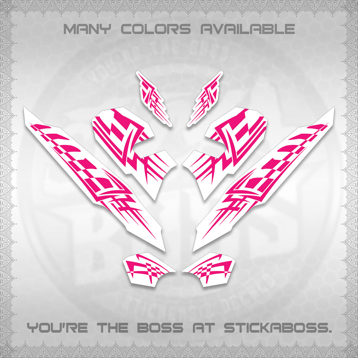 CLICK 125 V3 VARIO INDO-MALAY FOR WHITE DECALS (2026 TRIBAL LINES DESIGN) STICKER DECALS By STICKABOSS