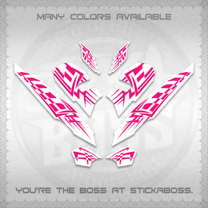 CLICK 125 V3 VARIO INDO-MALAY FOR WHITE DECALS (2026 TRIBAL LINES DESIGN) STICKER DECALS By STICKABOSS