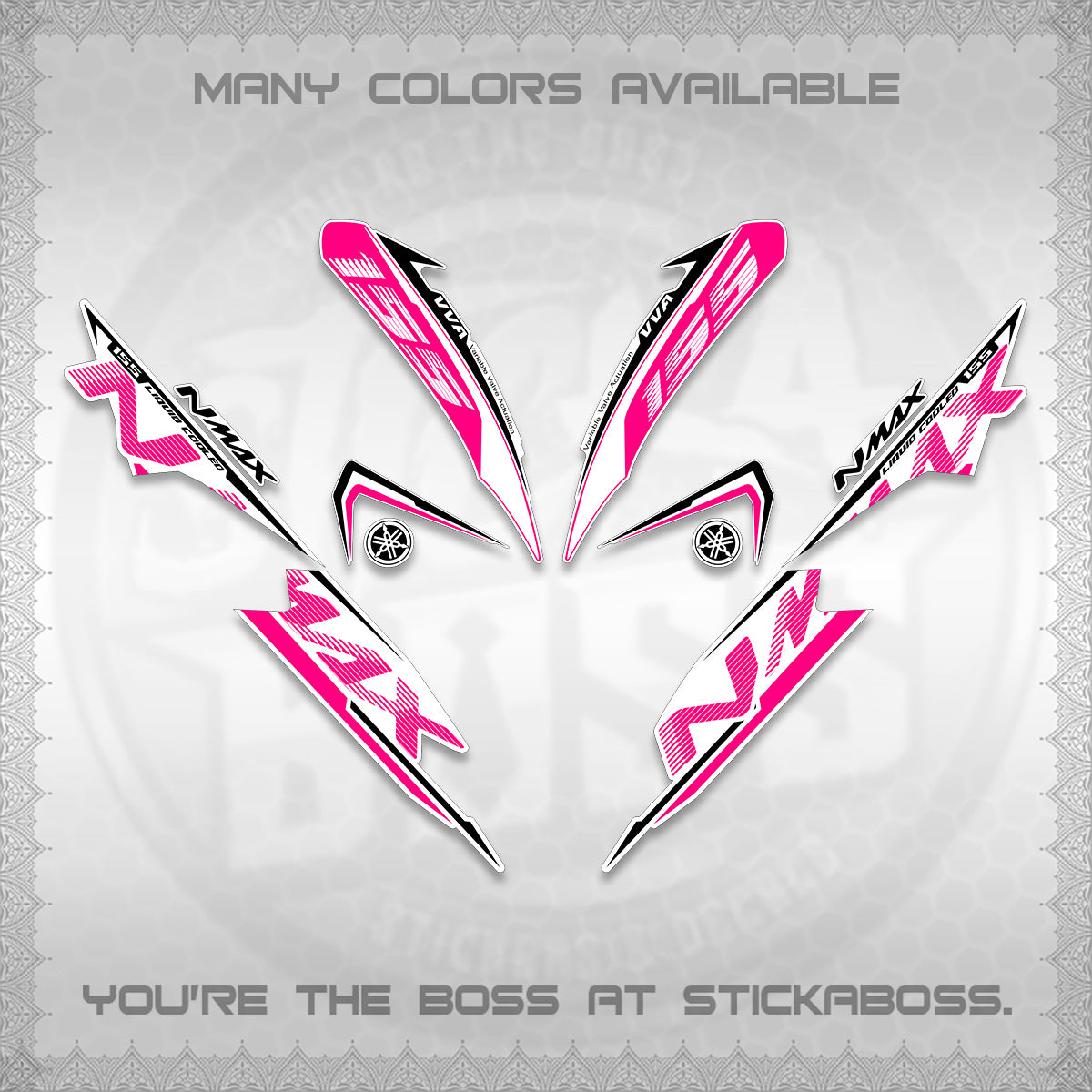 NMAX V1 THAI FOR WHITE DECALS (2020 DESIGN) STICKER DECALS By STICKABOSS
