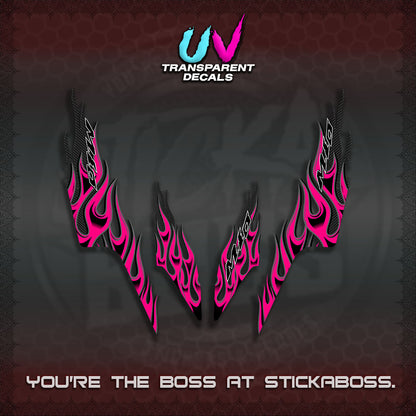 【PREMIUM UV PRINT】TRANSPARENT MIO SPORTY/ SMILEY  DECALS (MOTIF API NEW TERBARU VIRAL)By STICKABOSS
