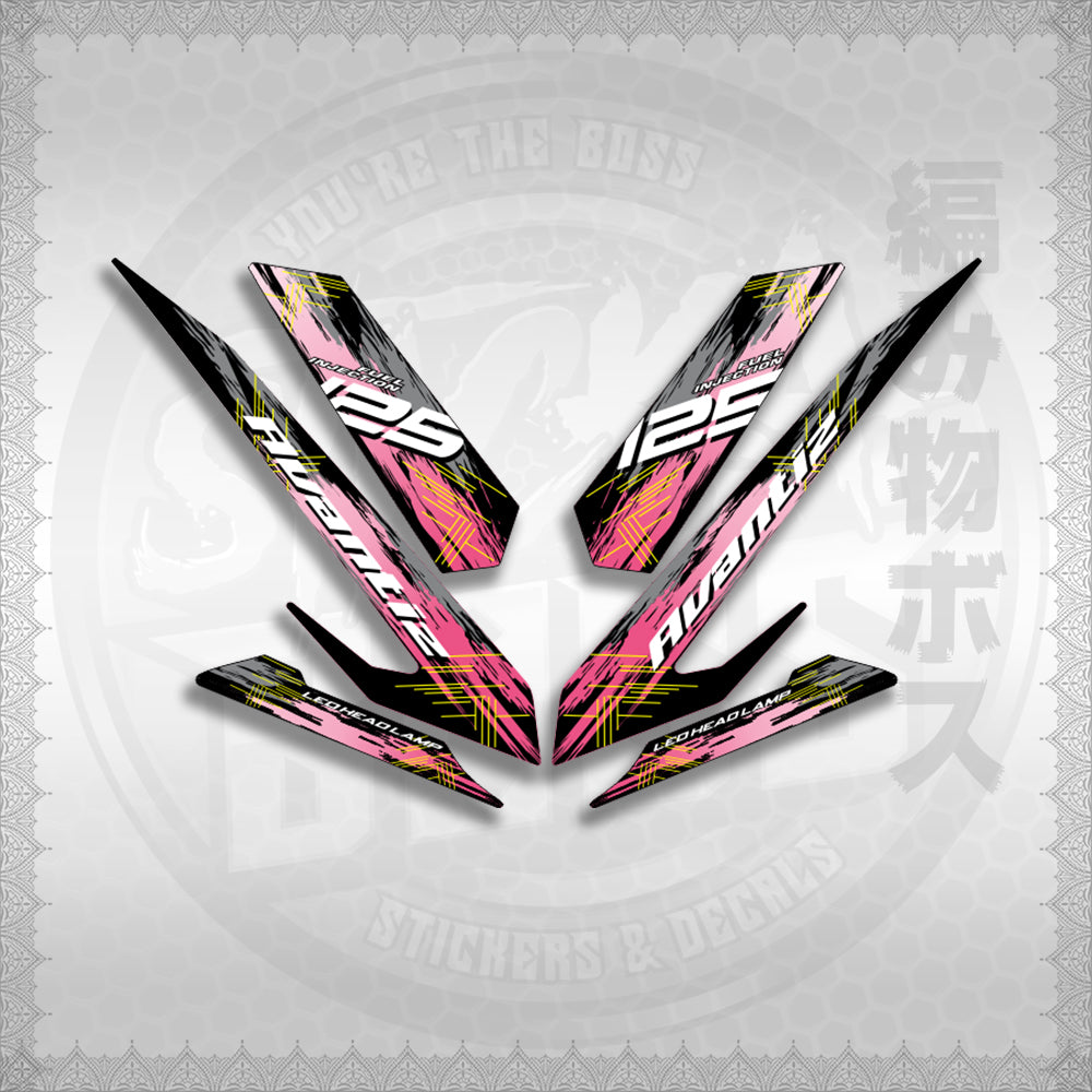 MIO SOUL I 125 GT EGO AVANTIZ STROKE DESIGN STICKER DECALS By STICKABOSS SOFIE LAMINATED WATERPROOF