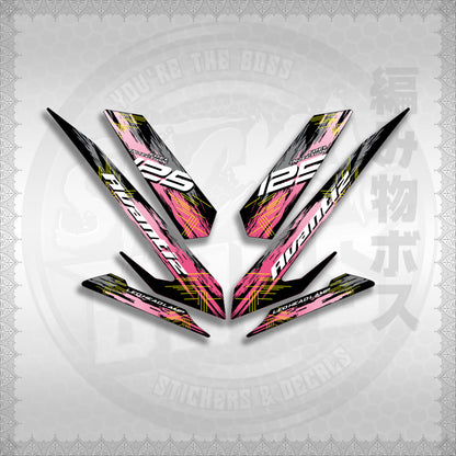 MIO SOUL I 125 GT EGO AVANTIZ STROKE DESIGN STICKER DECALS By STICKABOSS SOFIE LAMINATED WATERPROOF